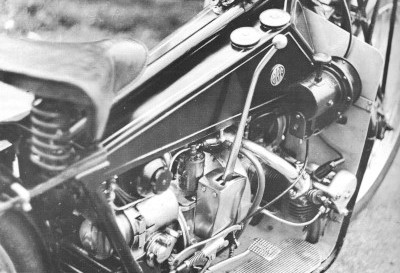 ABC motorcycle with car-type transmission and gate change for the four-speed gearbox.