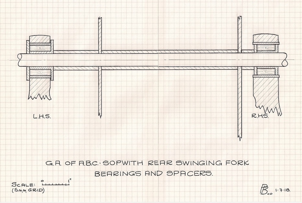 ABC Sopwith rear swinging fork bearings