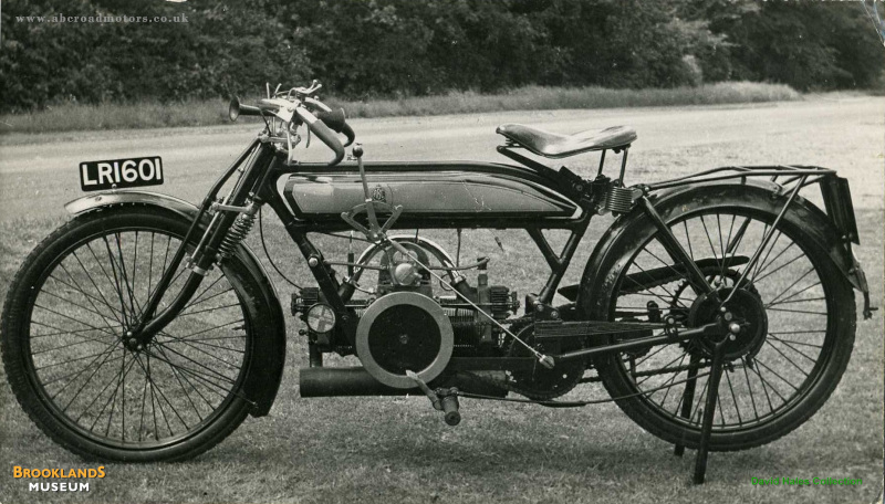 Bob Thomas early 1914 A.B.C. motorcycle with three speed Armstrong gear